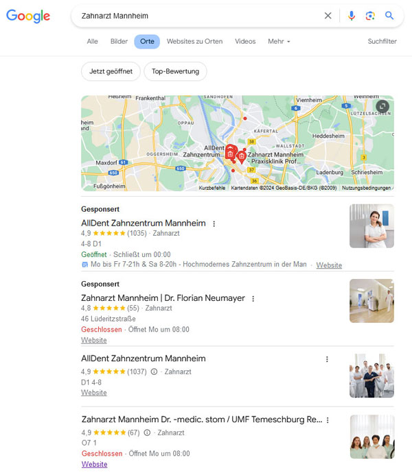 Google Places SEO & G+ Local Maps Unternehmensprofil Optimierung