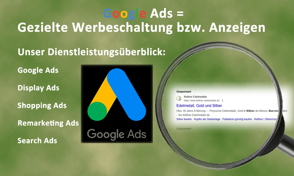 Google Ads = Zielgerechte Anzeigenwerbung auf Google für mehr Traffic