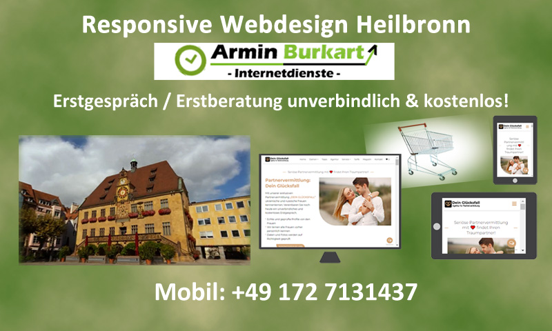 Responsive Webdesign Heilbronn und Umgebung, für Ihre Firma oder Ihren Onlineshop